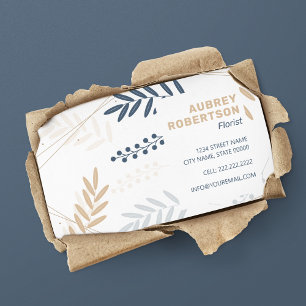 Stylish Minimalist Florist Business Card