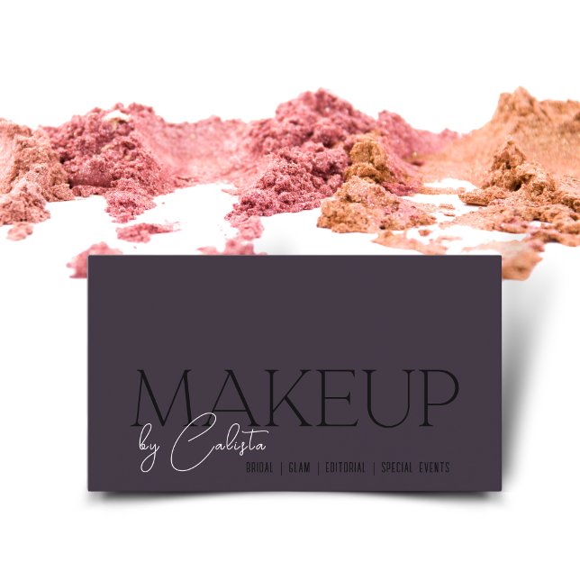 Stylish minimalist Graphic Makeup by 'your name' Business Card (Creator Uploaded)