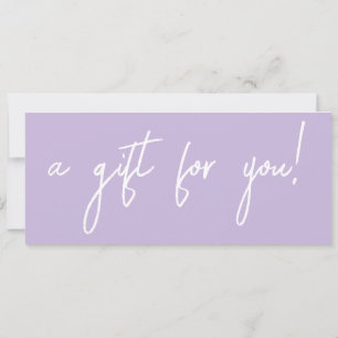 Stylish Minimalist Modern Purple Gift Certificate
