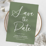 Stylish Minimalist Non Photo Wedding Save The Date Invitation<br><div class="desc">Make a statement with your wedding stationery using our bold and trendy typography. It's simple yet elegant and fully customisable,  so you can easily change the font and background colours to suit your taste.</div>