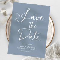 Stylish Minimalist Non Photo Wedding Save The Date