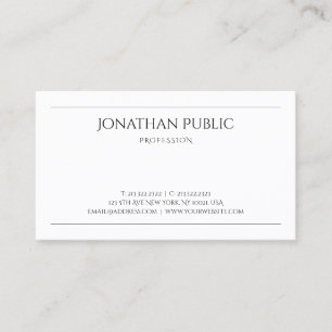 Stylish Minimalistic Design Modern Professional Business Card