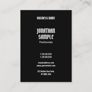 Stylish Minimalistic Modern Black White Template Business Card