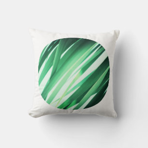 Stylish Minimalistic White Black Palm Tree Cushion