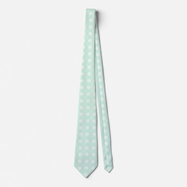 Stylish Mint Green Groomsmen Neck Tie (Front)