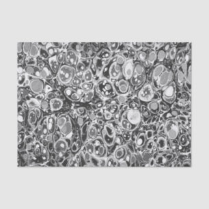 Stylish Modern Abstract Black White Marble Pattern Tissue Paper