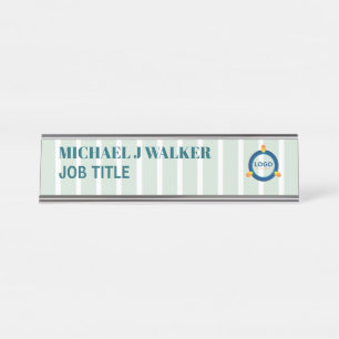 Stylish & Modern - Any Colour - Professional Logo  Desk Name Plate