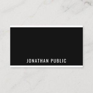 Stylish Modern Black White Minimalist Trendy Chic Business Card