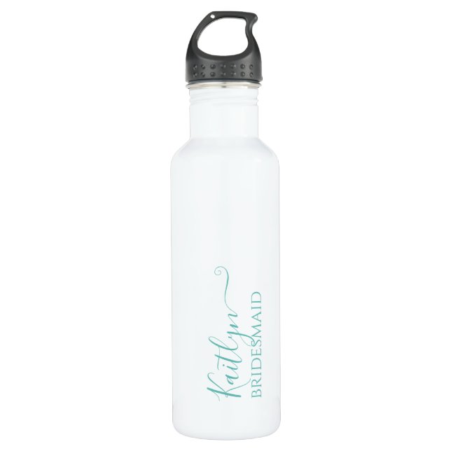 Stylish Modern Bridesmaid Gift | Personalised 710 Ml Water Bottle (Front)