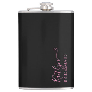 Stylish Modern Bridesmaid Gift Personalized Hip Flask