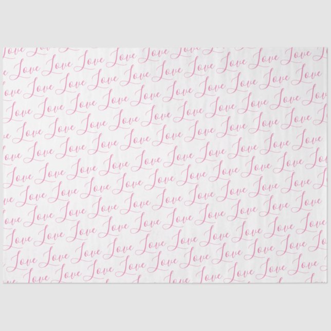 Stylish Modern Calligraphy Wrapping Tissue Paper (Front)