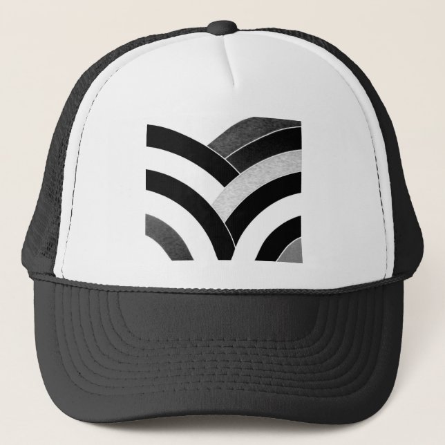 stylish modern chic chevron trucker hat (Front)