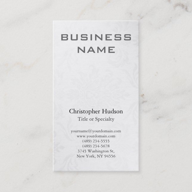 Stylish Modern Chic Professional Business Card (Front)