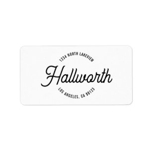 Stylish Modern Circular Text Return Address Label