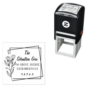 Stylish Modern Classic Couple Name Wedding Self-inking Stamp