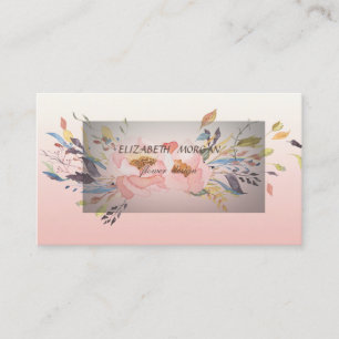 Stylish Modern Classy Watercolor Floral Business Card