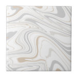 Stylish Modern Curves Grey Beige White Marble 2-8 Ceramic Tile<br><div class="desc">Looking to be a little different and original? This modern faux stone light grey white beige marble mimic curves print wall ceramic tile is just what you need. Available in two sizes 4.25 x 4.25 and 6 x 6 inches. Please not that this is a flat colour print and is...</div>