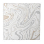Stylish Modern Curves Grey Beige White Marble 5-8 Ceramic Tile<br><div class="desc">Looking to be a little different and original? This modern faux stone light grey white beige marble mimic curves print wall ceramic tile is just what you need. Available in two sizes 4.25 x 4.25 and 6 x 6 inches. Please not that this is a flat colour print and is...</div>