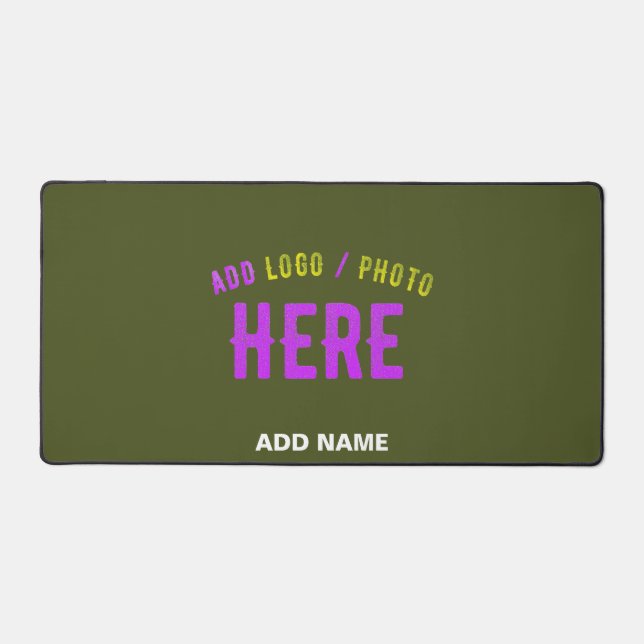 STYLISH MODERN CUSTOM ARMY GREEN VERIFIED BRANDED DESK MAT (Front)