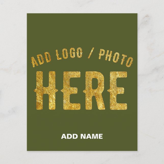 STYLISH MODERN CUSTOM ARMY GREEN VERIFIED BRANDED FLYER (Front)