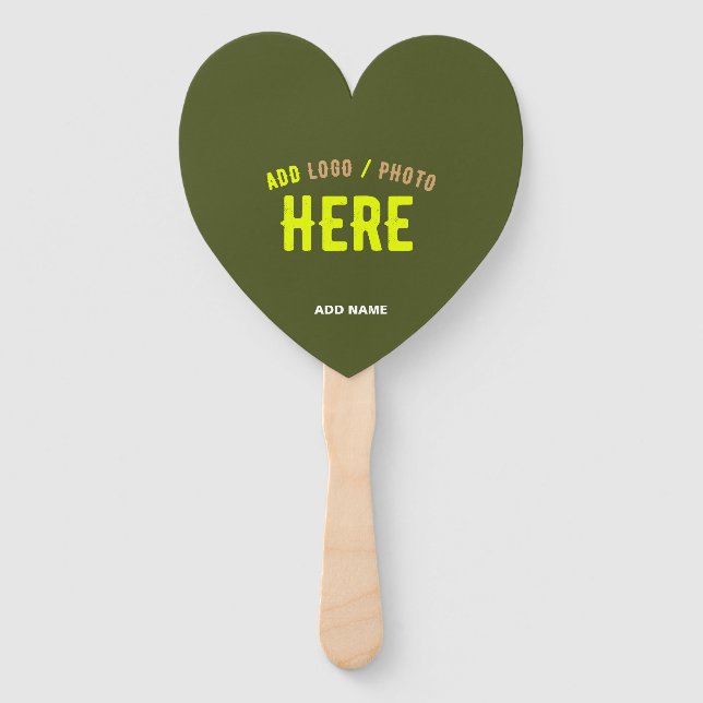 STYLISH MODERN CUSTOM ARMY GREEN VERIFIED BRANDED HAND FAN (Front)
