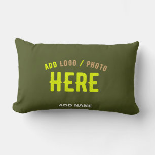 STYLISH MODERN CUSTOM ARMY GREEN VERIFIED BRANDED LUMBAR CUSHION