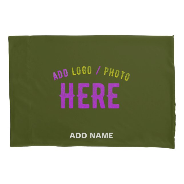 STYLISH MODERN CUSTOM ARMY GREEN VERIFIED BRANDED PILLOWCASE (Front)