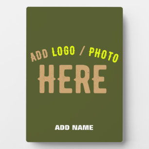 STYLISH MODERN CUSTOM ARMY GREEN VERIFIED BRANDED PLAQUE