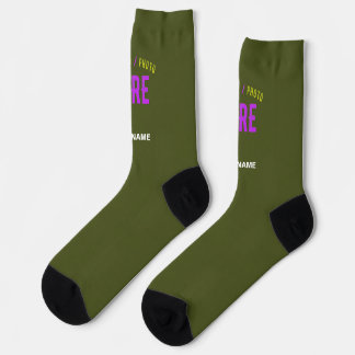 STYLISH MODERN CUSTOM ARMY GREEN VERIFIED BRANDED SOCKS