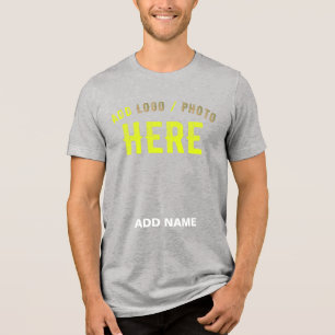 STYLISH MODERN CUSTOM ATHLETIC GREY VERIFIED BRAND Tri-Blend SHIRT