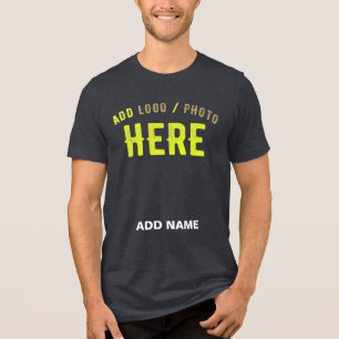 STYLISH MODERN CUSTOM BLACK HEATHER VERIFIED BRAND Tri-Blend SHIRT