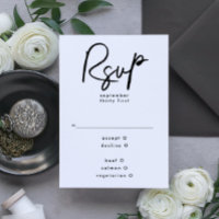 Stylish Modern Custom Black White Wedding