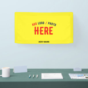 STYLISH MODERN CUSTOM BRIGHT YELLOW VERIFIED BRAND BANNER