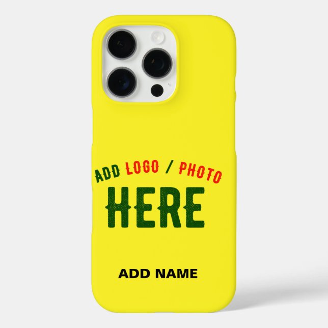 STYLISH MODERN CUSTOM BRIGHT YELLOW VERIFIED BRAND Case-Mate iPhone CASE (Back)