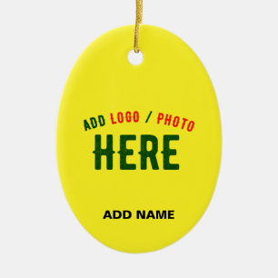 STYLISH MODERN CUSTOM BRIGHT YELLOW VERIFIED BRAND CERAMIC ORNAMENT