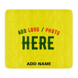 STYLISH MODERN CUSTOM BRIGHT YELLOW VERIFIED BRAND CUTTING BOARD