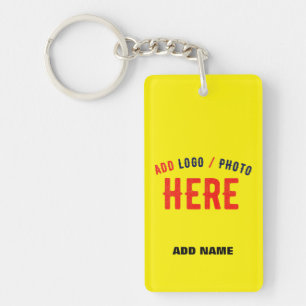 STYLISH MODERN CUSTOM BRIGHT YELLOW VERIFIED BRAND KEY RING
