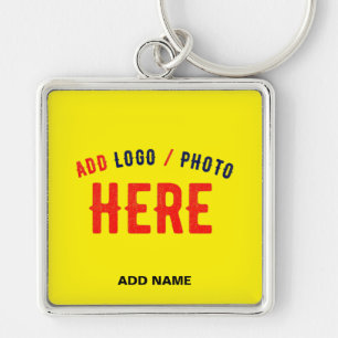 STYLISH MODERN CUSTOM BRIGHT YELLOW VERIFIED BRAND KEY RING
