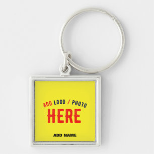 STYLISH MODERN CUSTOM BRIGHT YELLOW VERIFIED BRAND KEY RING