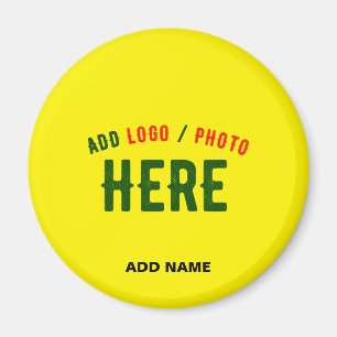 STYLISH MODERN CUSTOM BRIGHT YELLOW VERIFIED BRAND MAGNET