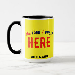 STYLISH MODERN CUSTOM BRIGHT YELLOW VERIFIED BRAND MUG