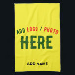 STYLISH MODERN CUSTOM BRIGHT YELLOW VERIFIED BRAND TEA TOWEL<br><div class="desc">THIS IS A DESIGN FITTING FOR EVERYONE.YOU CAN CHANGE, RESIZE OR ADD LOGO, PHOTO, TEXT AND COLOURS THE WAY YOU LIKE.THANK YOU.</div>