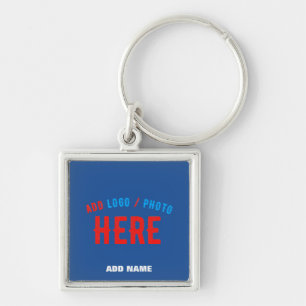 STYLISH MODERN CUSTOM COBALT BLUE VERIFIED BRANDED KEY RING