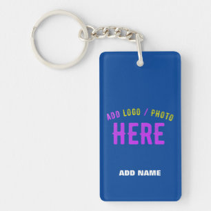STYLISH MODERN CUSTOM COBALT BLUE VERIFIED BRANDED KEY RING
