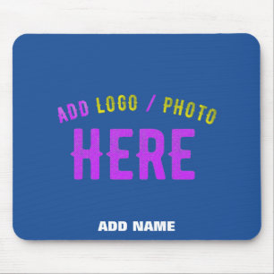 STYLISH MODERN CUSTOM COBALT BLUE VERIFIED BRANDED MOUSE PAD