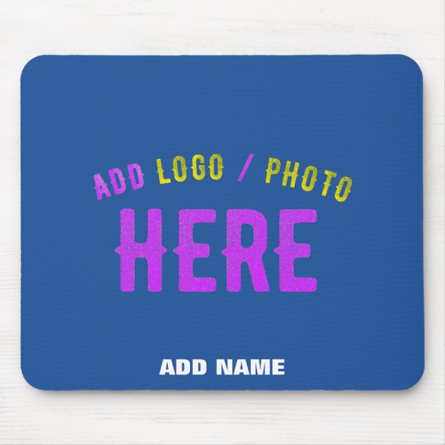 STYLISH MODERN CUSTOM COBALT BLUE VERIFIED BRANDED MOUSE PAD (Front)