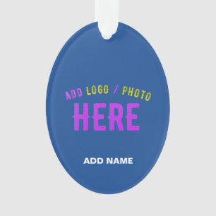 STYLISH MODERN CUSTOM COBALT BLUE VERIFIED BRANDED ORNAMENT