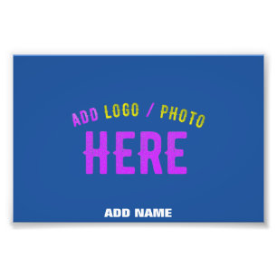 STYLISH MODERN CUSTOM COBALT BLUE VERIFIED BRANDED PHOTO PRINT