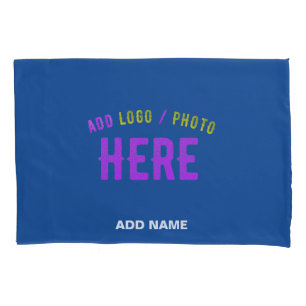 STYLISH MODERN CUSTOM COBALT BLUE VERIFIED BRANDED PILLOWCASE