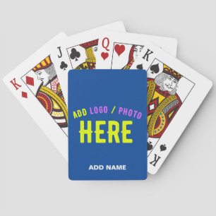 STYLISH MODERN CUSTOM COBALT BLUE VERIFIED BRANDED PLAYING CARDS